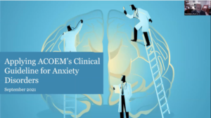 ACOEM Webinar 2021 -Anxiety Guideline