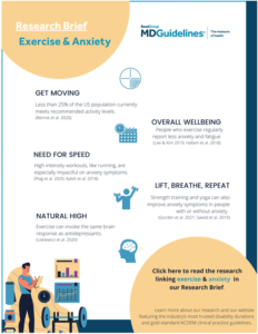 Anxiety & Exercise Infographic