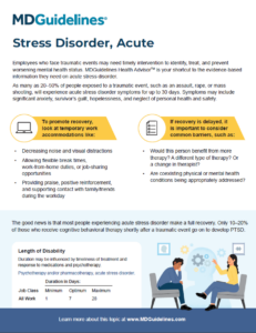 acute stress disorder infographic
